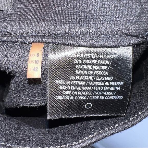 Tahari black straight leg casual pull on elastic waist leggings pants sz 6 B118 - Picture 4 of 6